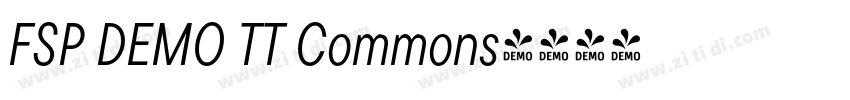 FSP DEMO TT Commons字体转换